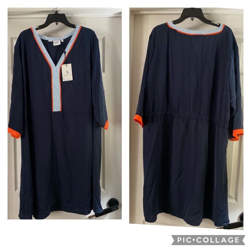 Junarose Womens Trim Shift Dress Sz 24.
